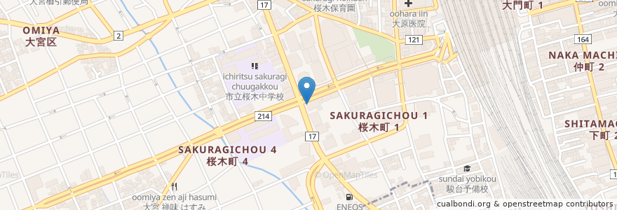 Mapa de ubicacion de 八十二銀行 en 日本, 埼玉县, 埼玉市, 大宮区.