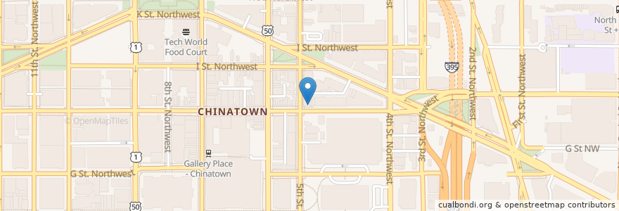 Mapa de ubicacion de Chinatown Coffee Company en Amerika Birleşik Devletleri, Washington, Dc, Washington.