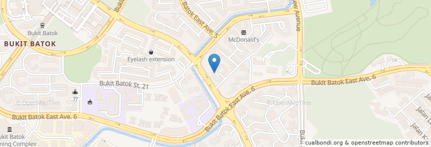 Mapa de ubicacion de Excelsior Clinic en Singapur, Southwest.