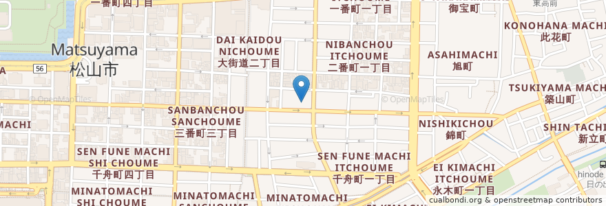 Mapa de ubicacion de グラン･クリュ en Japonya, 愛媛県, 松山市.