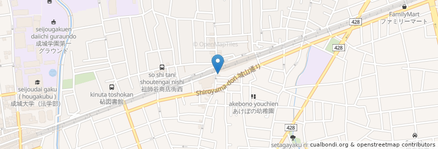 Mapa de ubicacion de もろ眼科 en Jepun, 東京都, 世田谷区.
