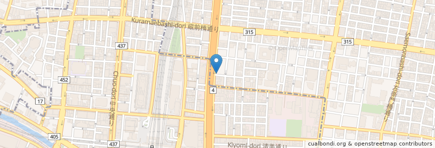 Mapa de ubicacion de そば・うどん あきば en 日本, 東京都.