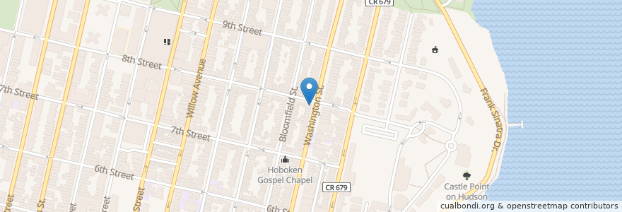 Mapa de ubicacion de Margherita's Pizza & Cafe en United States, New Jersey, Hudson County, Hoboken.