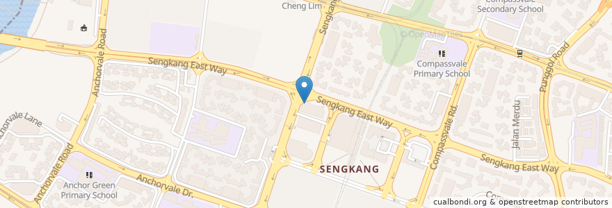 Mapa de ubicacion de Sengkang Neighbourhood Police Centre en 新加坡, 东北区.