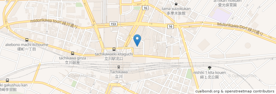 Mapa de ubicacion de ひなたかなた en Japan, Tokio, 立川市.