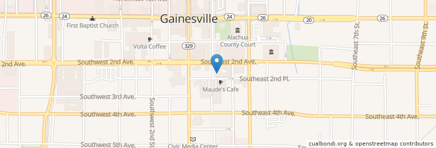 Mapa de ubicacion de Relish en Stati Uniti D'America, Florida, Alachua County, City Of Gainesville Municipal Boundaries, Gainesville.