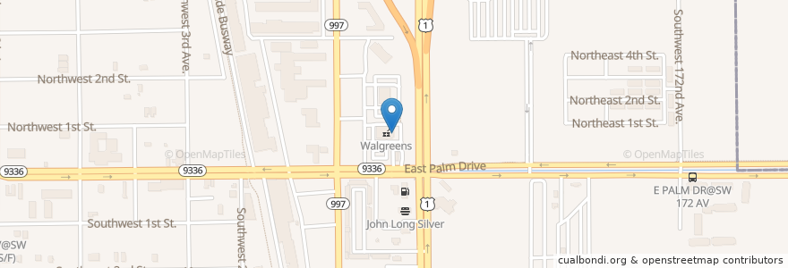 Mapa de ubicacion de FedEx en Estados Unidos De América, Florida, Condado De Miami-Dade, Florida City.