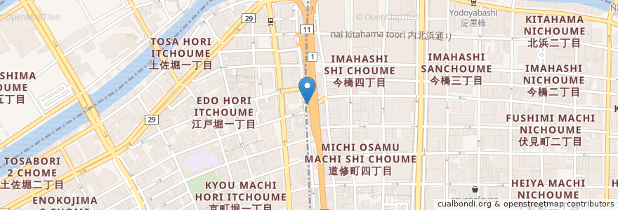 Mapa de ubicacion de Rion en ژاپن, 大阪府, 大阪市, 中央区, 北区.