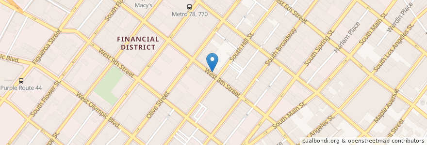 Mapa de ubicacion de Rodriguez Catering Taco Truck en United States, California, Los Angeles County, Los Angeles.
