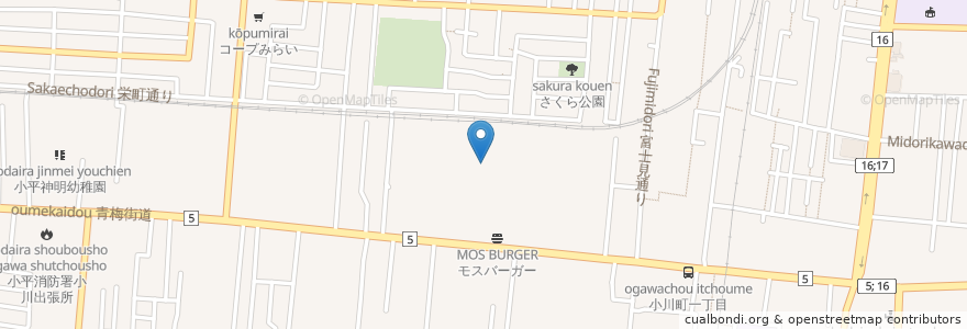 Mapa de ubicacion de 新東京自動車教習所 en Japonya, 東京都, 小平市.