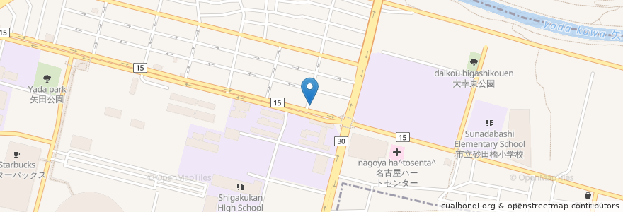 Mapa de ubicacion de コメダ珈琲店 en اليابان, 愛知県, 名古屋市, 東区.