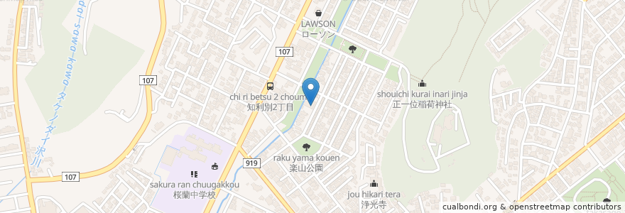 Mapa de ubicacion de 室蘭めばえ幼稚園 en 日本, 北海道, 膽振綜合振興局, 室蘭市.