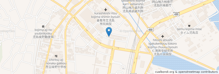 Mapa de ubicacion de 会食采宴 膳 en Japão, 岡山県, 倉敷市.
