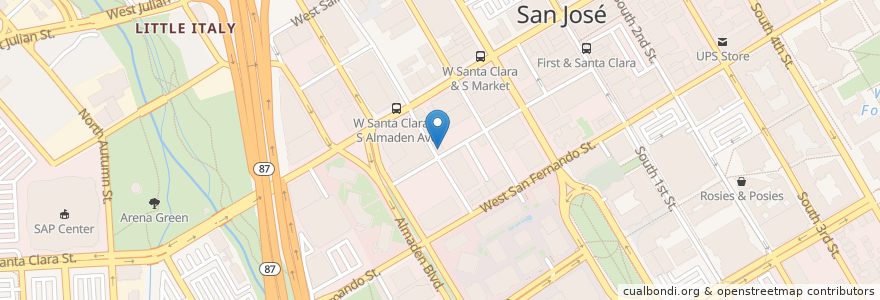 Mapa de ubicacion de LVL44 en Amerika Birleşik Devletleri, Kaliforniya, Santa Clara County, San Jose.