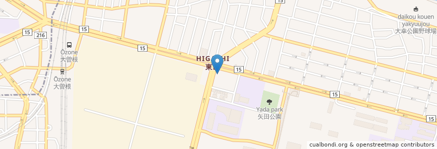 Mapa de ubicacion de 星野珈琲 en Japón, Prefectura De Aichi, Nagoya, 東区.