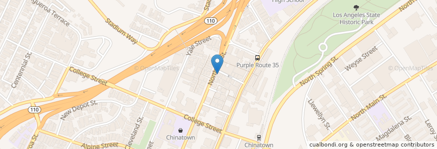 Mapa de ubicacion de Full Moon House en アメリカ合衆国, カリフォルニア州, Los Angeles County, ロサンゼルス.
