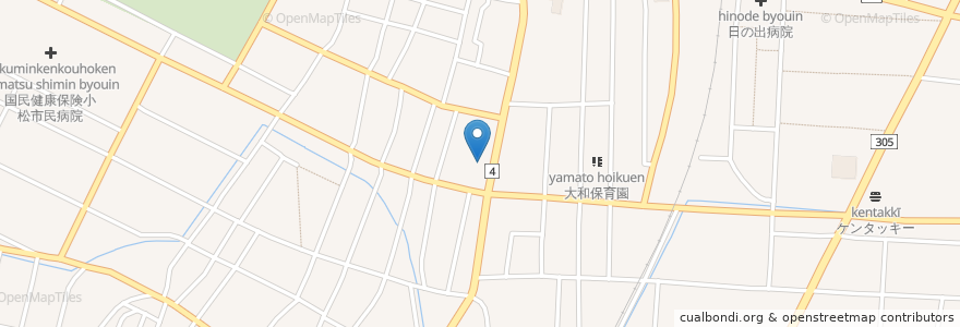 Mapa de ubicacion de 御料理いち川 en 日本, 石川県, 小松市.