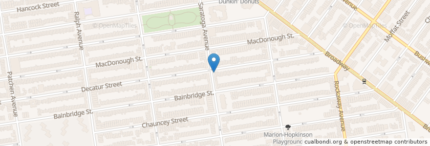 Mapa de ubicacion de Ho May Chinese Restaurant en 美利坚合众国/美利堅合眾國, 纽约州 / 紐約州, 纽约, Brooklyn.