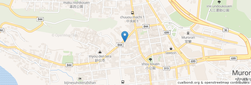 Mapa de ubicacion de しゃにむに en Japón, Prefectura De Hokkaidō, 胆振総合振興局, 室蘭市.