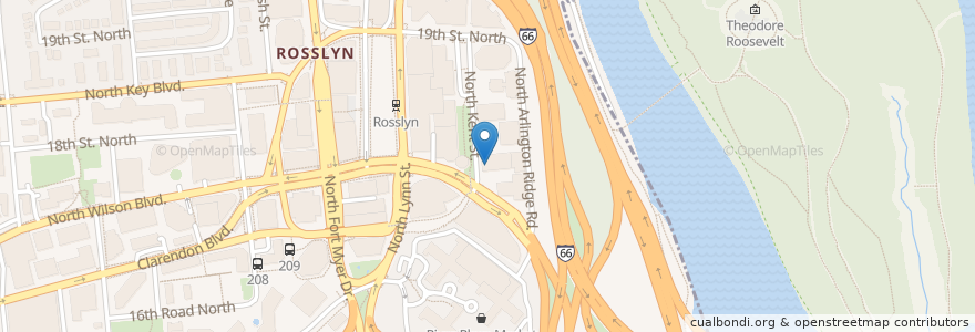 Mapa de ubicacion de Rosslyn Spectrum en アメリカ合衆国, バージニア州, ワシントンD.C., Washington, Arlington County, Arlington.