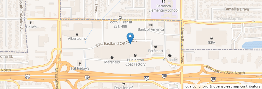 Mapa de ubicacion de Athena Bitcoin Inc. en Vereinigte Staaten Von Amerika, Kalifornien, Los Angeles County, West Covina.