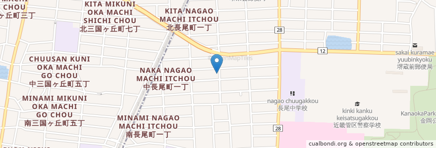 Mapa de ubicacion de カラオケ 奈奈 en 日本, 大阪府, 堺市.