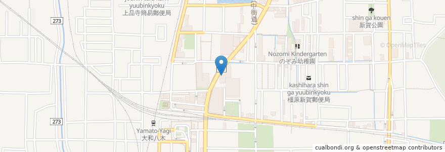 Mapa de ubicacion de 近鉄百貨店　立体駐車場 en 日本, 奈良県, 橿原市.