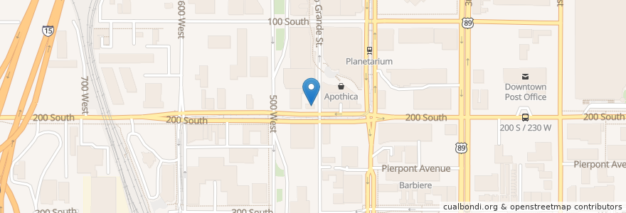 Mapa de ubicacion de Panda Express en 미국, 유타 주, Salt Lake County, Salt Lake City.