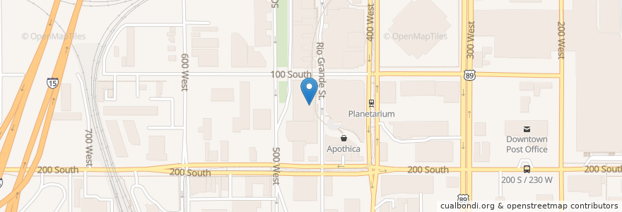 Mapa de ubicacion de Dave & Buster's en Estados Unidos Da América, Utah, Salt Lake County, Salt Lake City.