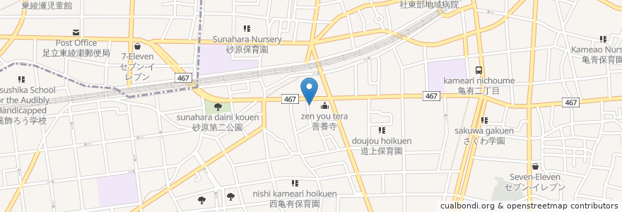 Mapa de ubicacion de 善養寺 en 日本, 東京都.