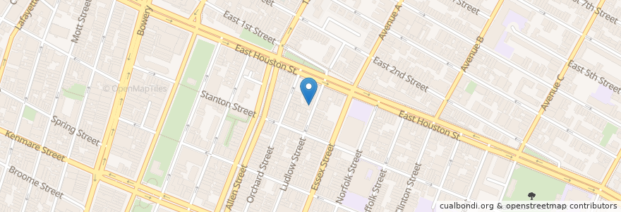 Mapa de ubicacion de Taverna Di Bacco en 美利坚合众国/美利堅合眾國, 纽约州 / 紐約州, 纽约, 纽约县, Manhattan Community Board 3, Manhattan.