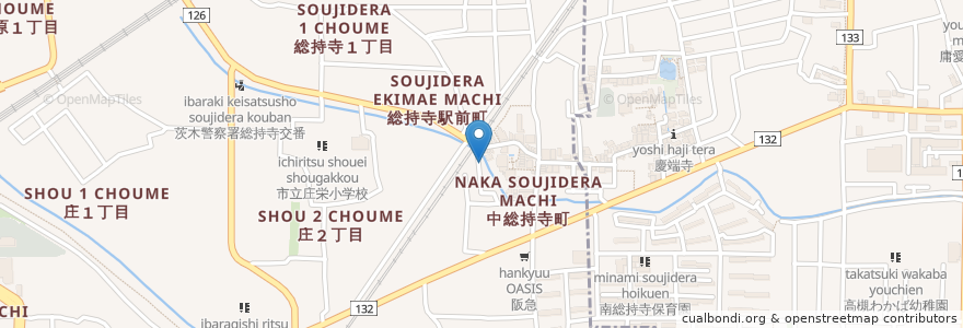 Mapa de ubicacion de Yakitori Restaurant en اليابان, أوساكا, 茨木市.