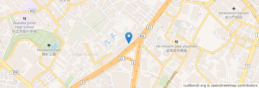 Mapa de ubicacion de バッハ en 日本, 東京都, 港区.