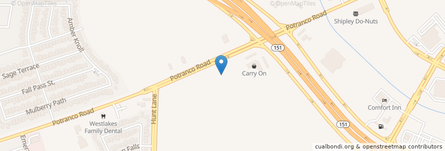 Mapa de ubicacion de Arby's en 美利坚合众国/美利堅合眾國, 得克萨斯州 / 德克薩斯州 / 德薩斯州, Bexar County, San Antonio.