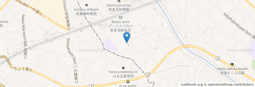 Mapa de ubicacion de 喜多見coco歯科 en Jepun, 東京都, 世田谷区.