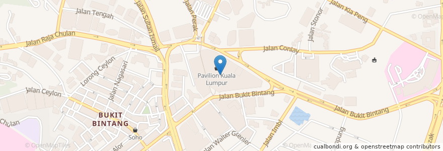 Mapa de ubicacion de Ben’s en Malásia, Selangor, Kuala Lumpur.