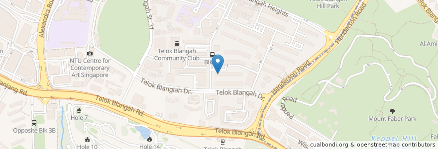 Mapa de ubicacion de Telok Blangah Neighbourhood Police Post en 新加坡, 西南区.