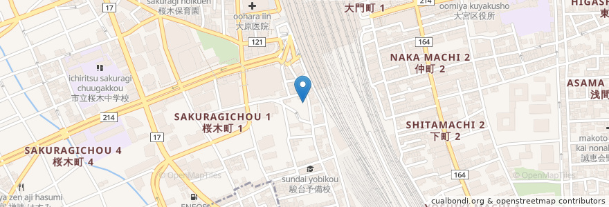Mapa de ubicacion de 大宮はまだ眼科西口分院 en 日本, 埼玉県, さいたま市, 大宮区.