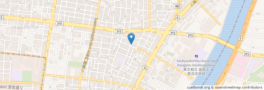 Mapa de ubicacion de ビストロ ド ラパン en Japonya, 東京都, 台東区.
