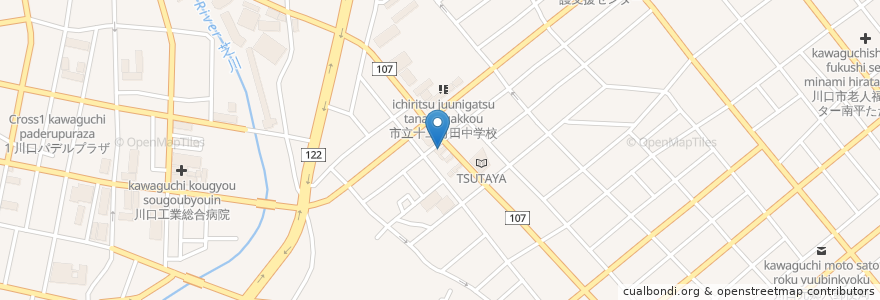 Mapa de ubicacion de すき家 en 日本, 埼玉县, 川口市.