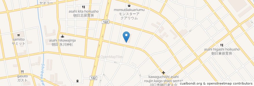 Mapa de ubicacion de スパロイヤル川口 en ژاپن, 埼玉県, 川口市.