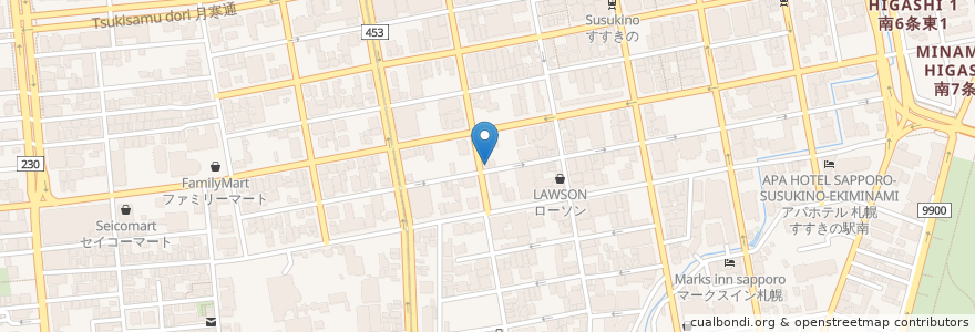 Mapa de ubicacion de リリィの家 en 日本, 北海道, 石狩振興局, 札幌市, 中央区.