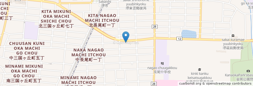 Mapa de ubicacion de ビーナスプラス en Giappone, Prefettura Di Osaka, 堺市.