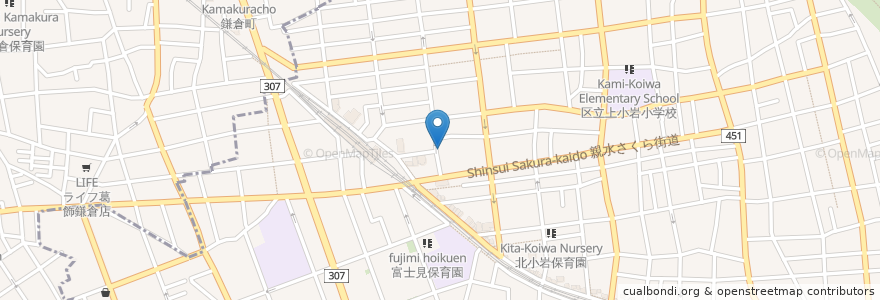 Mapa de ubicacion de 善慶寺 en 日本, 東京都, 江戸川区.