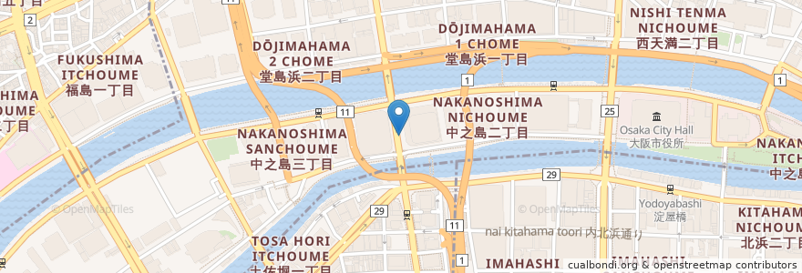 Mapa de ubicacion de PRONT IL BAR en Japan, 大阪府, Osaka, 北区.