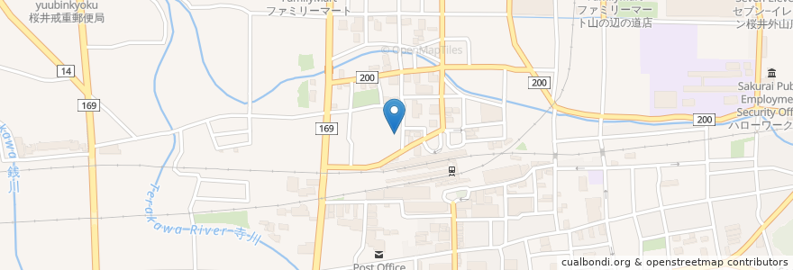 Mapa de ubicacion de 天理教 明和大教会 en Japon, Préfecture De Nara, 桜井市.