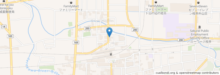 Mapa de ubicacion de 大手内科医院 en Japon, Préfecture De Nara, 桜井市.
