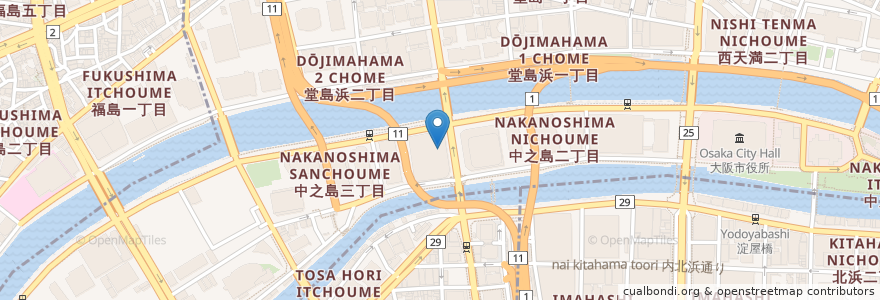 Mapa de ubicacion de スパイス&ハーブスーパードライ en Япония, Осака, 大阪市, 北区.