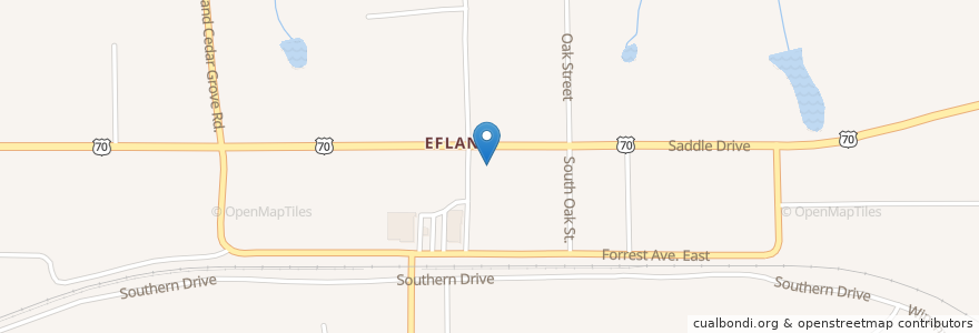 Mapa de ubicacion de Efland United Methodist Church en United States, North Carolina, Orange County.