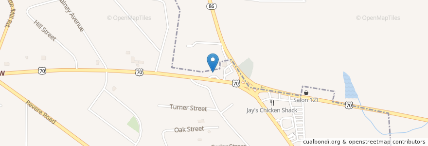 Mapa de ubicacion de Samantha's Pupusas en الولايات المتّحدة الأمريكيّة, كارولاينا الشمالية, Orange County, Hillsborough.